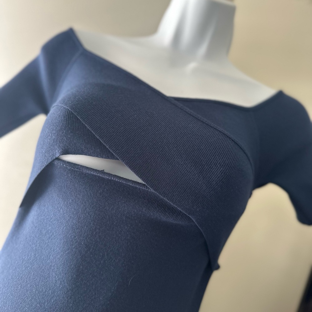 Liu Jo Blue Asymmetrical Cut-Out Cocktail Dress